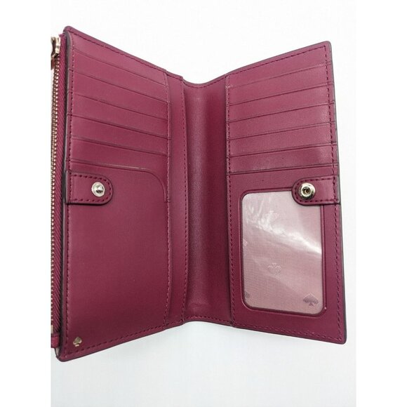 KATE SPADE leather wallet wristlet pouch phone bag - PLUM - Picture 7 of 9